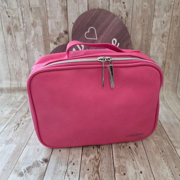 Lancome Pink Cosmetics Makeup Bag - Picture 1 of 8